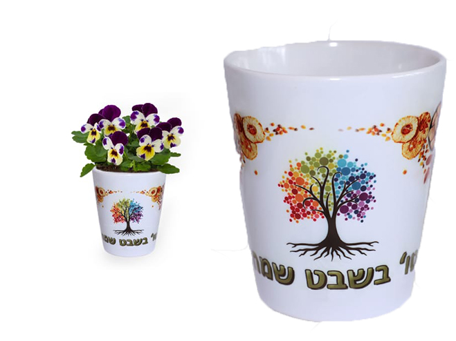 עיצובים לעציץ קרמיקה – מתנה ממותגת בהדפסה אישית | ליבק מתנות ממותגות