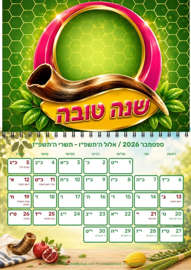 לוח שנה פשוט A4 ממותג בהדפסה אישית – ליבק מתנות ממותגות
